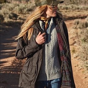 Orvis River Road Waxed Cotton Jacket - Olive green